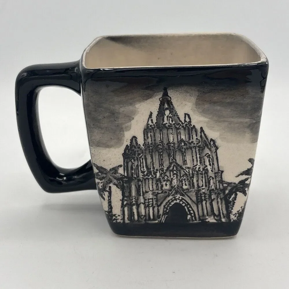 San Miguel de Allende Mexico Square Ceramic Mug Parroquia San Miguel Arcangel